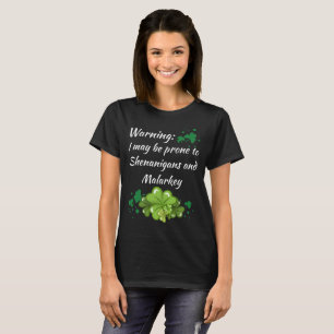 Shenanigans inclinados de advertência e t-shirt d