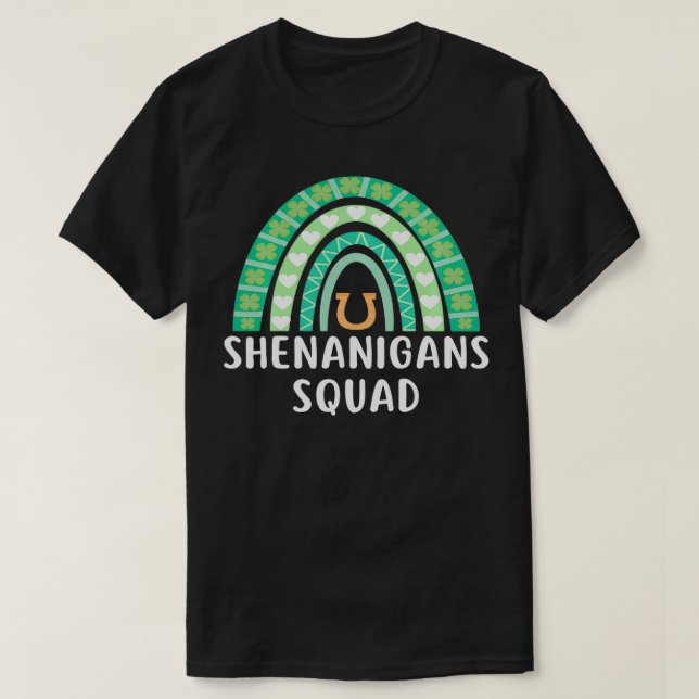 Shenanigans Squad Rainbow St Patricks Day Pullover (Frente do Design)