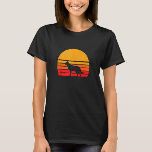 Shepard Sunset Retro Dog Camisetas