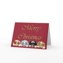 Shepherd Australiano Puppies Cartão de Natal