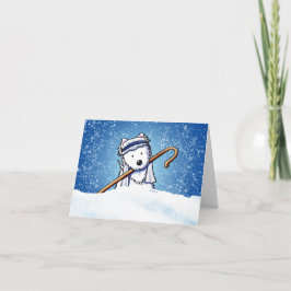 Shepherd Westie terrier Cartão de Nota de Natal