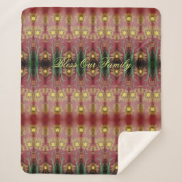 Sherpa Abençoe o nosso cobertor florido da família