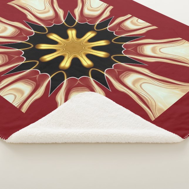 Sherpa Achempong: Cobertor Starburst | Carmesim e Dourado (3/4)