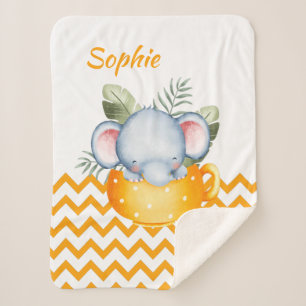Sherpa Animais Safari Personalizados em Um Cobertor de Be