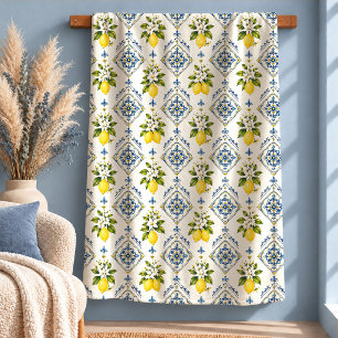 Sherpa Azul Mediterrâneo Amarelo Costeiro Cobertor Ar