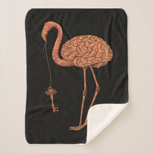 Sherpa Brainingo Flamingo cobertor  presente para amante