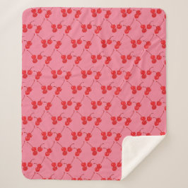 Sherpa Cerejas Maraschino Rosa Vermelho Cobertor