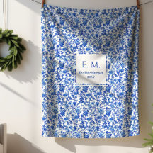 Cobertor Aconchegante Personalizado Floral Toile A