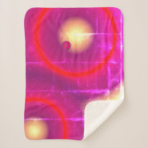 Sherpa Cobertor Astronomia Círculos Sóis Planetas Rosa Ve