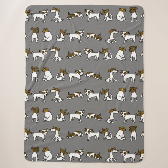 Sherpa Cobertor Cartoon Jack Russell (Frente)