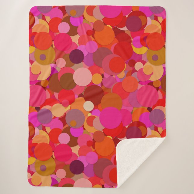 Sherpa cobertor confetti vermelho (Frente)