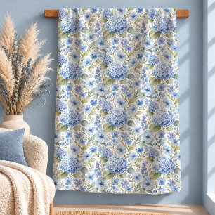 Sherpa Cobertor Cottagecore Azul Pastel Elegante para Dec