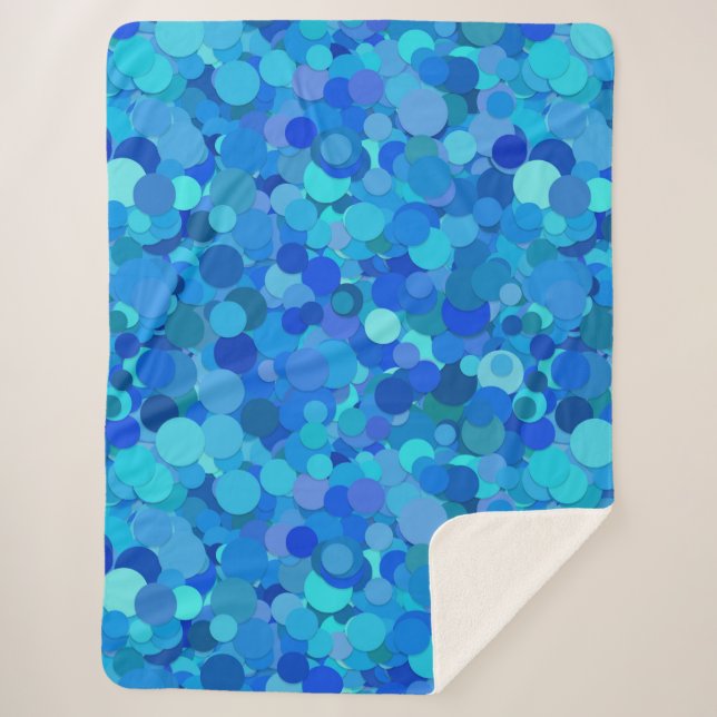 Sherpa cobertor de confetti ponto azul (Frente)