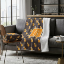 Cobertor de Fleece Monograma Aperol Spritz