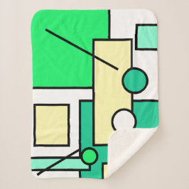 Sherpa Cobertor de formas geométricas de arte abstrato el