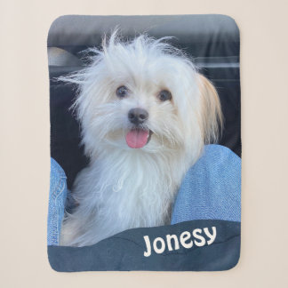 Sherpa Cobertor de Foto de Cachorro Personalizado com Nom