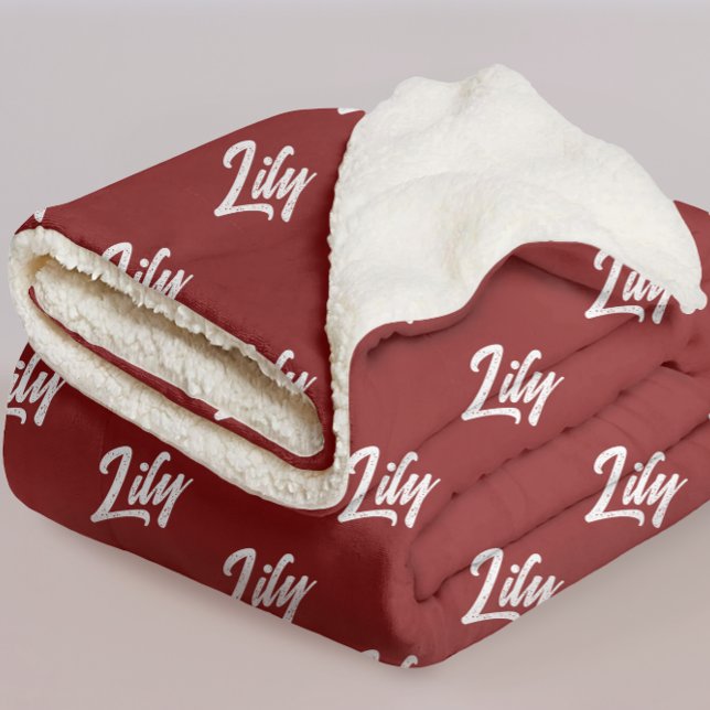 Sherpa Cobertor de Inverno Vermelho Personalizado para Ma (mom cozy blanket, dad winter gift, auntie personalized blanket, bridesmaid cozy gift, bridal shower,)