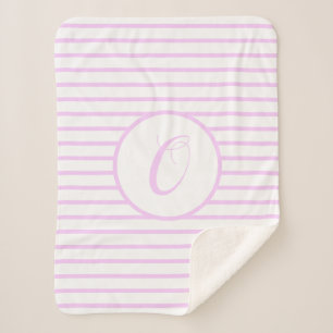 Sherpa Cobertor de lançamento com listras cor-de-rosa e m