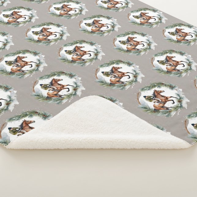 Sherpa Cobertor de Natal de Inverno para Cavaleiro de Cav (3/4)