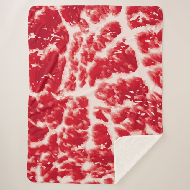Sherpa Cobertor de Pelúcia de Carne Wagyu (Frente)