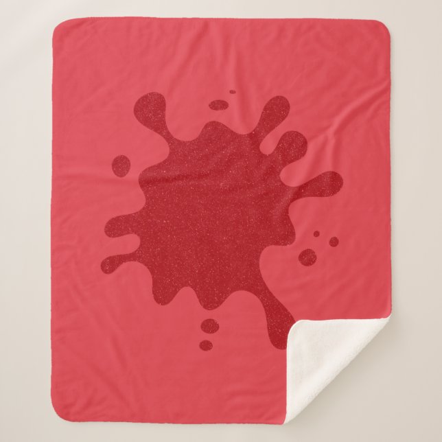 Sherpa Cobertor de Splash de Ruído Vermelho Tomate – Pers (Frente)
