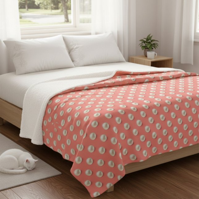 Sherpa Cobertor Elegante de Coral & Pérolas Macio (Criador carregado)