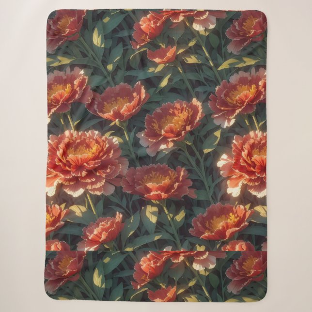 Sherpa Cobertor Floral (Frente)