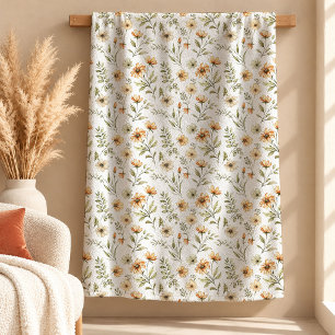 Sherpa Cobertor Floral Terracota Boho Impressionante