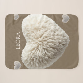 Sherpa Cobertor Fluffy Heart com Nome Personalizável