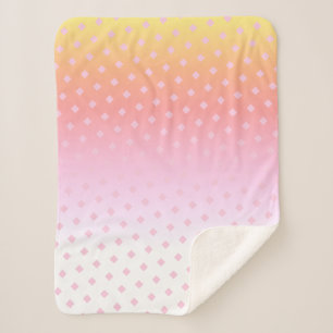 Sherpa Cobertor Minimalista Amarelo Rosa Branco Cores