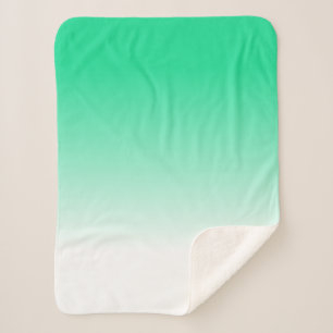 Sherpa Cobertor Minimalista Cores Branco Turquesa