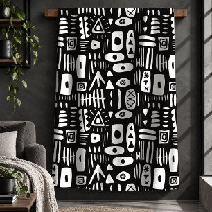 Sherpa Cobertor Monocromático de Formas Abstratas Chic Mo