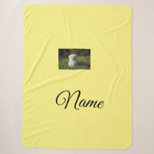 Sherpa Cobertor personalizado com foto de animal colorido