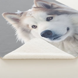 Sherpa Cobertor Personalizado com Foto de Cachorro Cinza