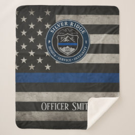 Sherpa Cobertor Personalizado Polícia Thin Blue Line