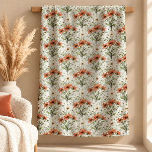Sherpa Design de Cobertor Floral de Cobre Boho Único
