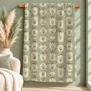 Sherpa Elegante Cobertor Branco Shabby Chic Vintage Daisy