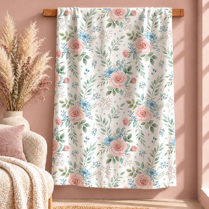 Sherpa Elegante Cobertor de Lançar Floral Meadow Cottagec
