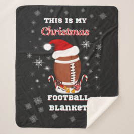Sherpa Este é o Meu Cobertor de Futebol de Natal Com Lanc
