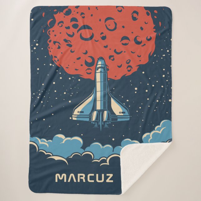 Sherpa Foguete espacial para cobertor personalizado do pl (Frente)