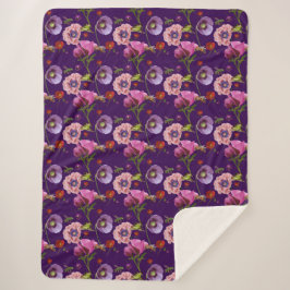 Sherpa Grande cobertor floral