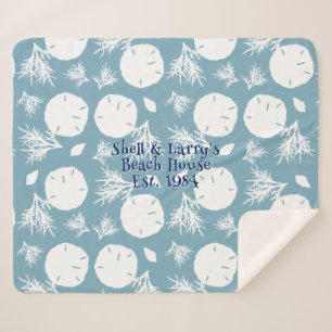 Sherpa Padrão de Dólar de Areia Cobertor de Praia Azul