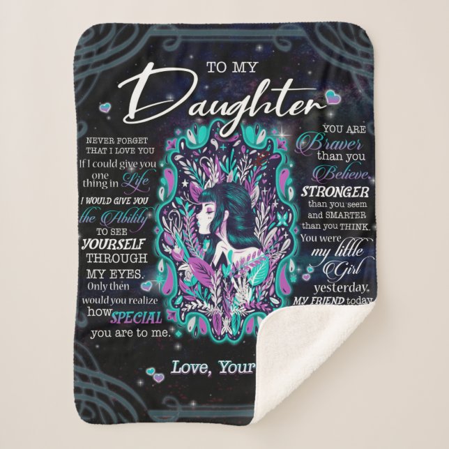 Sherpa Personalizado Para Meu Cobertor De Filha, (Frente)