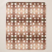 Um cobertor Flor Em Floral Branco