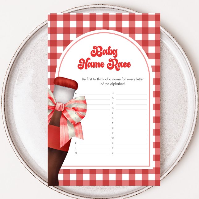 She's Ready to Pop Baby Shower Baby Name Race Game (She's Ready to Pop Baby Shower Game)