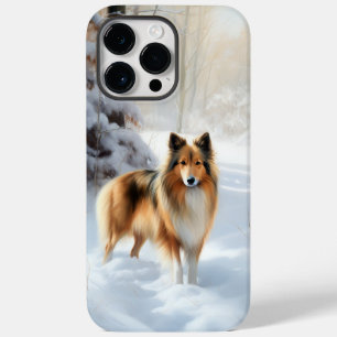 Shetland Sheepdog Deixe Nevar Natal