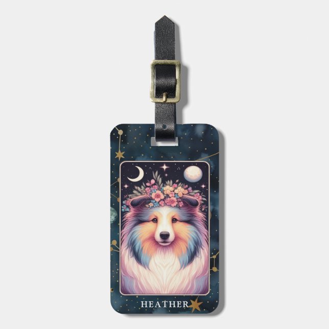 Shetland Sheepdog - Etiqueta de Bagagem (Frente Vertical)