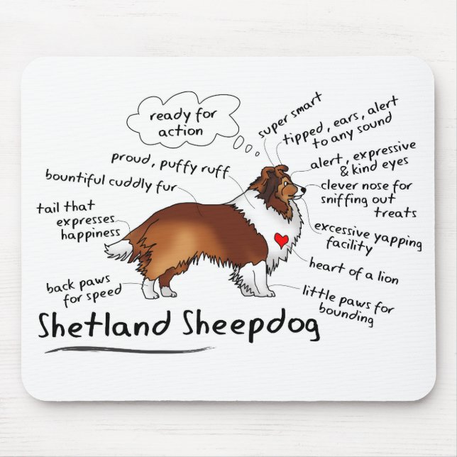 Shetland Sheepdog mousepad (Frente)