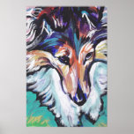 Shetland Sheepdog Sheltie Pop Art Impressão<br><div class="desc">Aqui está uma maravilhosa,  brilhante,  divertida,  homenagem ao seu melhor amigo e raça favorita - a Sheltie! de uma pintura original de Lea</div>