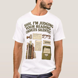 Shh Estou Julgando Suas Escolhas de Leitura Camisa